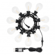 FILA 10 LAMPADINE CON LED PROFESSIONAL PARTY LIGHTS PROLUNGABILI BIANCO CALDO