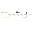 CATENA 20 METRI CON 200 MAXILED, FLASH AUTOMATICI, TIMER, ESTERNO/INTERNO