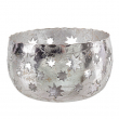 PORTACANDELA MAYA BASSO ARGENTO CON STELLE
