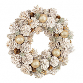 CORONA CHRISSY BIANCO DIAMETRO CM 35