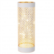 DECORAZIONE SHINING CILINDRO CON LED IN VETRO DIVERSI COLORI CM 25H
