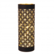 DECORAZIONE SHINING CILINDRO CON LED IN VETRO DIVERSI COLORI CM 25H