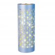 DECORAZIONE SHINING CILINDRO CON LED IN VETRO DIVERSI COLORI CM 25H