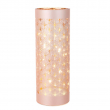 DECORAZIONE SHINING CILINDRO CON LED IN VETRO DIVERSI COLORI CM 25H