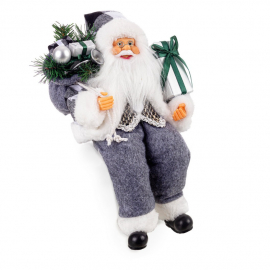 BABBO NATALE ELTON GRIGIO SEDUTO