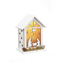 CASETTA CON NATIVITA' ANGELINE E LED CM 17H