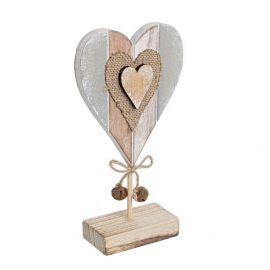 DECORAZIONE CUORE STAND STICK STRIPE