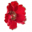 FIORE PAPAVERO CON CLIP ROSSO DIAMETRO CM 15