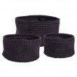 CESTA PORTAOGGETTI NICKY TONDO BASSO NERO DIVERSE MISURE