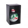 SFERA DI VETRO FESTIVITY CON DECORAZIONE DIAMETRO CM 8