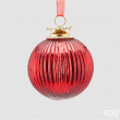 SFERA GIOIELLO IN VETRO ROSSA DIAMETRO CM 10