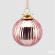 SFERA GIOIELLO IN VETRO ROSA ANTICO DIAMETRO CM 10