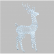 RENNA 3D CM 160 H CON 380 LED DA ESTERNO INTERNO, LUCE FISSA, TIMER DECORAZIONE LUMINOSA