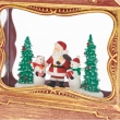 LANTERNA PIATTA GLITTER ILLUMINATA CM 27 H CON BABBO NATALE