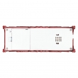 LANTERNA PIATTA GLITTER ILLUMINATA CM 27 H CON BABBO NATALE