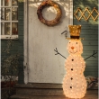 PUPAZZO DI NEVE 3D CM 120 H CON 260 LED TRADIZIONALE CON TIMER, INTERNO/ESTERNO, DECORAZIONE LUMINOSA