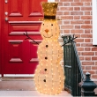 PUPAZZO DI NEVE 3D CM 120 H CON 260 LED TRADIZIONALE CON TIMER, INTERNO/ESTERNO, DECORAZIONE LUMINOSA