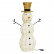 PUPAZZO DI NEVE 3D CM 120 H CON 260 LED TRADIZIONALE CON TIMER, INTERNO/ESTERNO, DECORAZIONE LUMINOSA
