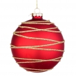 SFERA IN VETRO GLAM ROSSA DUE MISURE