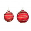 SFERA IN VETRO GLAM ROSSA DUE MISURE