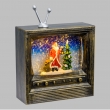 LANTERNA TV BRUNITA GLITTER ILLUMINATA CM 22H CON BABBO NATALE