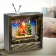LANTERNA TV BRUNITA GLITTER ILLUMINATA CM 22H CON BABBO NATALE