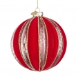 SFERA IN VETRO VELOURS ROSSA DUE MISURE