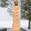 PUPAZZO DI NEVE 3D CM 150 H CON 260 LED TRADIZIONALE CON TIMER, INTERNO/ESTERNO, DECORAZIONE LUMINOSA