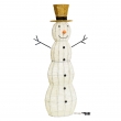 PUPAZZO DI NEVE 3D CM 150 H CON 260 LED TRADIZIONALE CON TIMER, INTERNO/ESTERNO, DECORAZIONE LUMINOSA