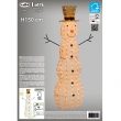 PUPAZZO DI NEVE 3D CM 150 H CON 260 LED TRADIZIONALE CON TIMER, INTERNO/ESTERNO, DECORAZIONE LUMINOSA