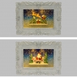 CORNICE ILLUMINATA CON GLITTER E BABBO NATALE CM21H DUE VERSIONI
