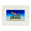 CORNICE ILLUMINATA CON GLITTER E BABBO NATALE CM21H DUE VERSIONI
