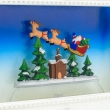 CORNICE ILLUMINATA CON GLITTER E BABBO NATALE CM21H DUE VERSIONI