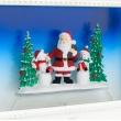 CORNICE ILLUMINATA CON GLITTER E BABBO NATALE CM21H DUE VERSIONI