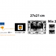 CORNICE ILLUMINATA CON GLITTER E BABBO NATALE CM21H DUE VERSIONI
