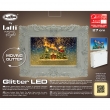 CORNICE ILLUMINATA CON GLITTER E BABBO NATALE CM21H DUE VERSIONI
