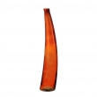 VASO VETRO LOOPY CURVO ROSSO DUE MISURE
