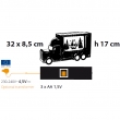 COCA COLA TRUK GLITTER ILLUMINATA CM 17H
