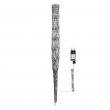 TWIG BALL ARGENTO 200 LED DIAMETRO CM 60 BIANCO CALDO GIOCO DI LUCE FLASH DIAMOND, TIMER, INTERNO/ESTERNO, RAMO STELLA