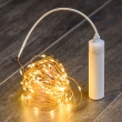 CATENA METRI 10 CON 100 MICROLED FILO MODELLABILE, BATTERIA POWER BANK 1800MAh RICARICABILE ,TELECOMANDO ,TIMER,GIOCHI DI LUCE