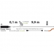CATENA METRI 10 CON 100 MICROLED FILO MODELLABILE, BATTERIA POWER BANK 1800MAh RICARICABILE ,TELECOMANDO ,TIMER,GIOCHI DI LUCE
