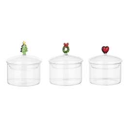 VASO VETRO ASTREA DIVERSI SOGGETTI CM 11H