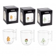 TAZZA MUG GLAMORIZE IN VETRO TRASPARENTE CON DIVERSI SIMBOLI