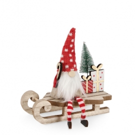 DECORAZIONE EVEN BABBO ROSSO CON SLITTA