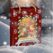 BORSA GLITTER ILLUMINATA CM 22H CON BABBO NATALE