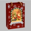 BORSA GLITTER ILLUMINATA CM 22H CON BABBO NATALE