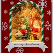 BORSA GLITTER ILLUMINATA CM 22H CON BABBO NATALE