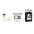 BORSA GLITTER ILLUMINATA CM 22H CON BABBO NATALE