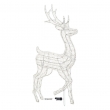 RENNA 3D CM 125 H CON 240 LED DA ESTERNO INTERNO, GIOCHI DI LUCE, TIMER DECORAZIONE LUMINOSA