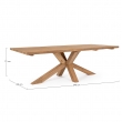 TAVOLO JERSEY CM 240 X 100 IN TEAK